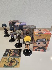 TOP!  4 × Naruto Qposket Sammelfiguren Inkl. golden + black Ticket Naruto