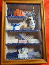 Wäscheschrank Miniatur Deko 3D Schaukasten Handarbeit 17x25x6,5cm