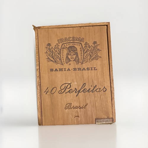 Vintage wooden cigar box - vintage,