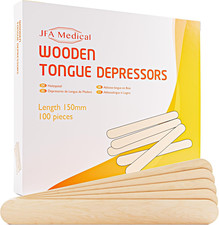 Holzstäbchen und Mundspatel