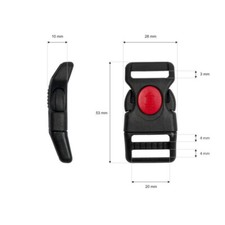 Steckschnalle 20 mm gebogen