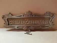Brief Zeitung Post Schlitz Brief Einwurf Klappe Antik Style Messing L1A