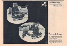 Paul Forkardt KG Maschinenbau - Düsseldorf - 1937 - Werbung Reklame ~19x13cm