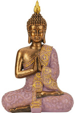 Buddha Figur 29cm lila gold