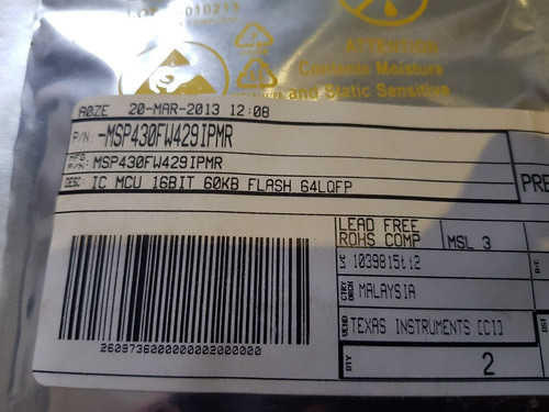 Msp430fw429ipm msp430 - 1,