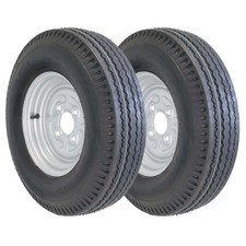 2x Komplettrad Anhänger 5.00-10 79N Felge 3,50x10 ET0 ML60mm 437kg Reifen