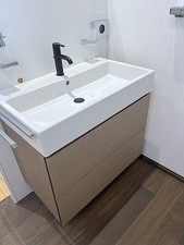 Duravit Vero Air Waschbecken 80cm L-Cube Unterschrank Eiche kaschmir