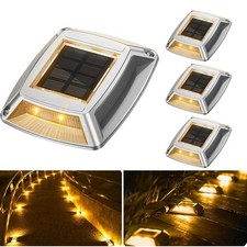 4 Stk. LED Solar Bodenleuchten Solarlampen für Außen Solarlampen Gartenleuchten