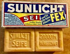 Sunlicht Seife FEX Doppelstück Waschmittel 1930/40er Jahre Unbenutzt /P12.1/9