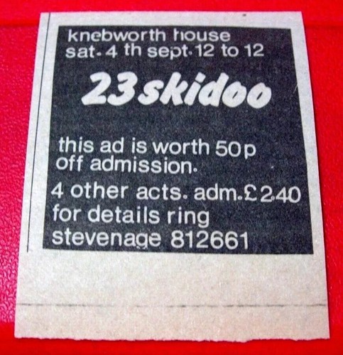 Skidoo knebworth gig - 23,