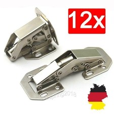 12x Aufschraubscharnier Aufschraubscharniere Feder Schraube Klappenscharnier