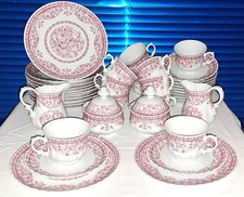 Retsch Wunsiedel Bavaria Porzellan Kaffee-/Teeservice Floral rot - 40 Teile