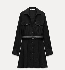 ZARA  KLEID  SCHWARZ MIT