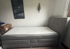 Boxspringbett 100x200 cm grau