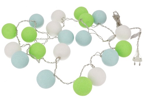 Stoff ball lichterkette er - stoff, 20`er