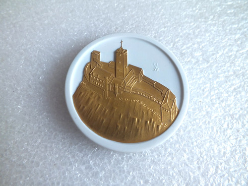 Ddr porzellan medaille - -porzellan,
