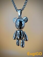 Teddy Bear Liebe Mode Geschenk Tier Süß  Anhänger Edelstahl Kette Schmuck  E012