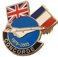 Concorde Memorial Großbritannien UK & Frankreich Freundschaft Flagge Pin Anstecker