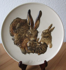 Goebel Sammelteller Wandteller Zierteller  Hasen 1975 Relief TOP!