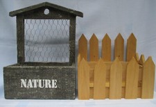 2 x Pflanzgefäße / Holz / Rankgitter / Blumentöpfe / Pflanzkästen / Deko-Gefäße