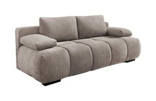 Schlafsofa Schlafcouch Verwandlungssofa Bettkasten Bettfunktion Greige Chenille