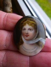 Antike Porträtbrosche um 1900