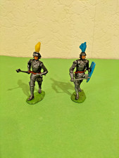 70er Elastolin Steckfiguren Metallbase 7 cm.- RITTER KNIGHTS - zu Timpo Britains