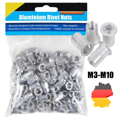 100 stück alu nietmuttern - 100-stück,