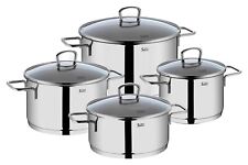 Silit Alicante Kochtopf-Set Kochtöpfe 4-teilig mit Deckel Induktion Edelstahl