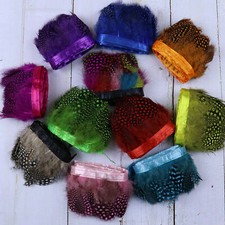 1 Meter Fasanenfederborte Fransen gefärbt Federn Basteln Federn Band