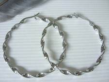 NEU Edelstahl Ring-Ohrringe