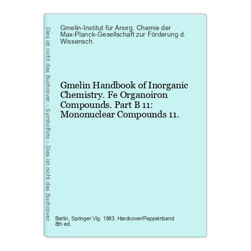 Gmelin handbook inorganic - gmelin, of