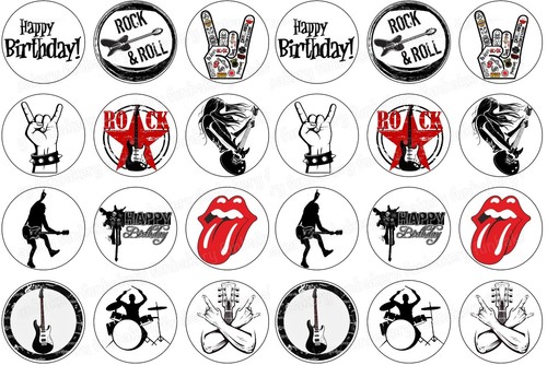 Rock roll muffinaufleger - rock'n'roll,