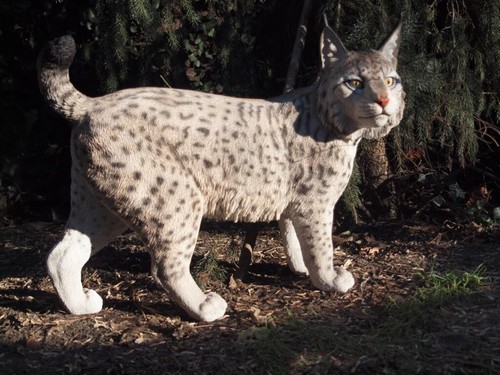Gartenfigur luchs deko figur - gartenfigur,