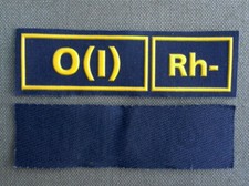 Brustaufnäher  Blutgruppe
