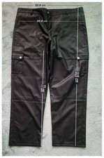 Herren-Motorrad-Hose im Cargo Style Bikerhose aus Kunstleder XXXL