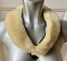 Lammfell Kragen  Rundkragen Schal Echt Pelz Fell?creme weiß Vintage 50er Jahre