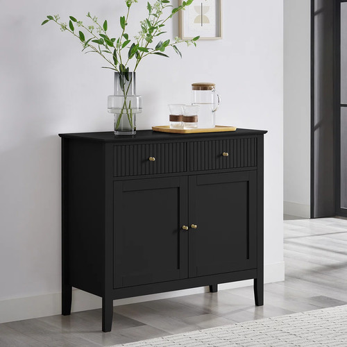 Schwarzes sideboard mit - schwarzes,