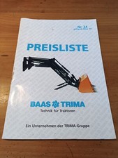 Prospekt BAAS TRIMA Frontlader Preisliste Broschüre Traktor Schlepper U