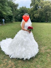 Brautkleid Weiß Rüschen