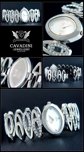 Ovale damenuhr cavadini mit - ovale,