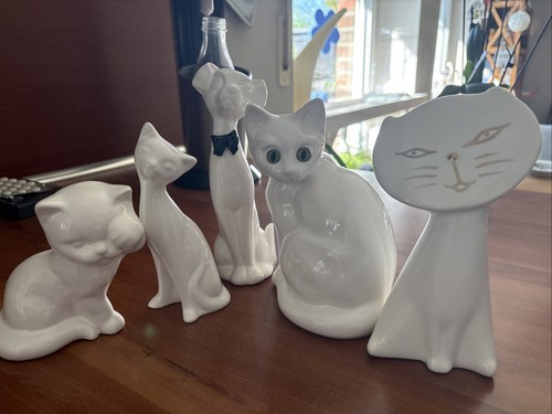 Porzellan figuren katze hund - porzellan,