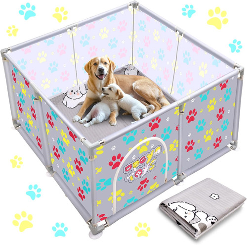 Quadratischer hunde laufstall - quadratischer,