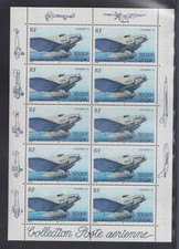 Frankreich 2000 **/MNH Flugzeug Couzinet 70 Arc-en-Ciel (1932) als kpl. Kleinbogen