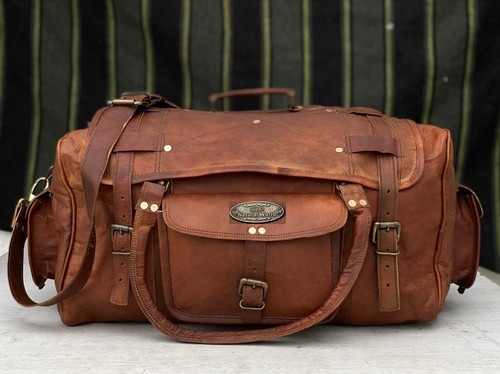 Leder reise herren duffel - leder,