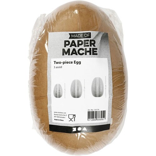 Pappmaché eier set - pappmaché,