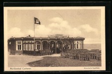 Ansichtskarte Cuxhaven, Strandhalle Kugelbake am Meer, A. Korcikowski 