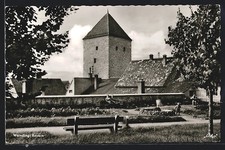 Ansichtskarte Wemding /Bayern, Blick über einen Park 