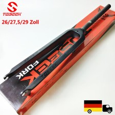 TOSEEK 1-1/8" Carbon MTB Fahrrad Starrgabel​ 26/27,/29" Kohlefaser Gabel 9mm QR