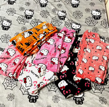 Hello Kitty Pyjama Hose Schlafanzug Pink Rosa Schwarz Weiß S M L  XL Neu Sanrio